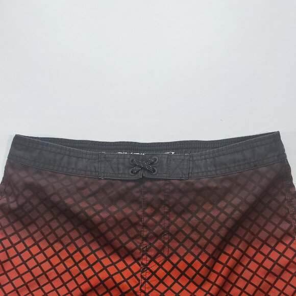 O'Neill board short / swim trunk orange shades checkered boy's size 14 - Picture 2 of 13